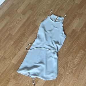Cute silver/ gray dress with string belt